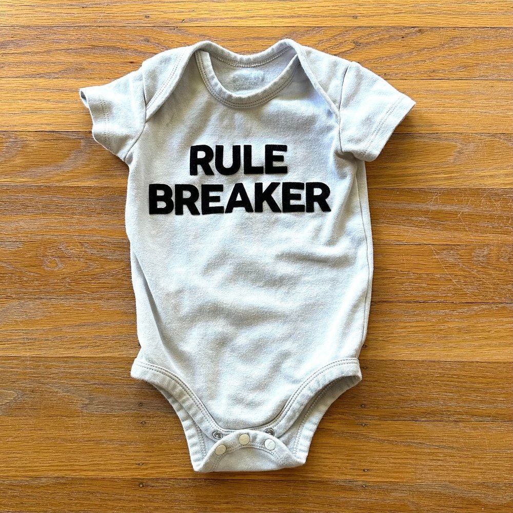 Plenty Rule Breaker onesies Size 6-12M